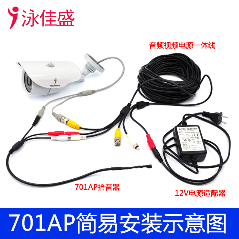 GK-701AP 迷你微型监控专用拾音器 高灵敏拾音器 低噪音音频监控 银行学校(图1)