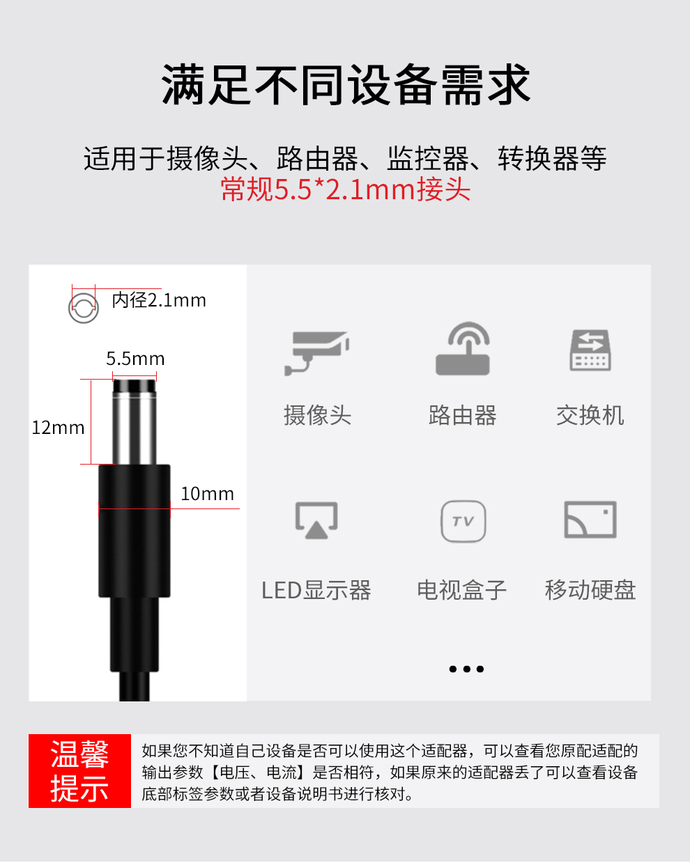 DC12V1A 电源适配器 SMPS-12W-E011(图4)